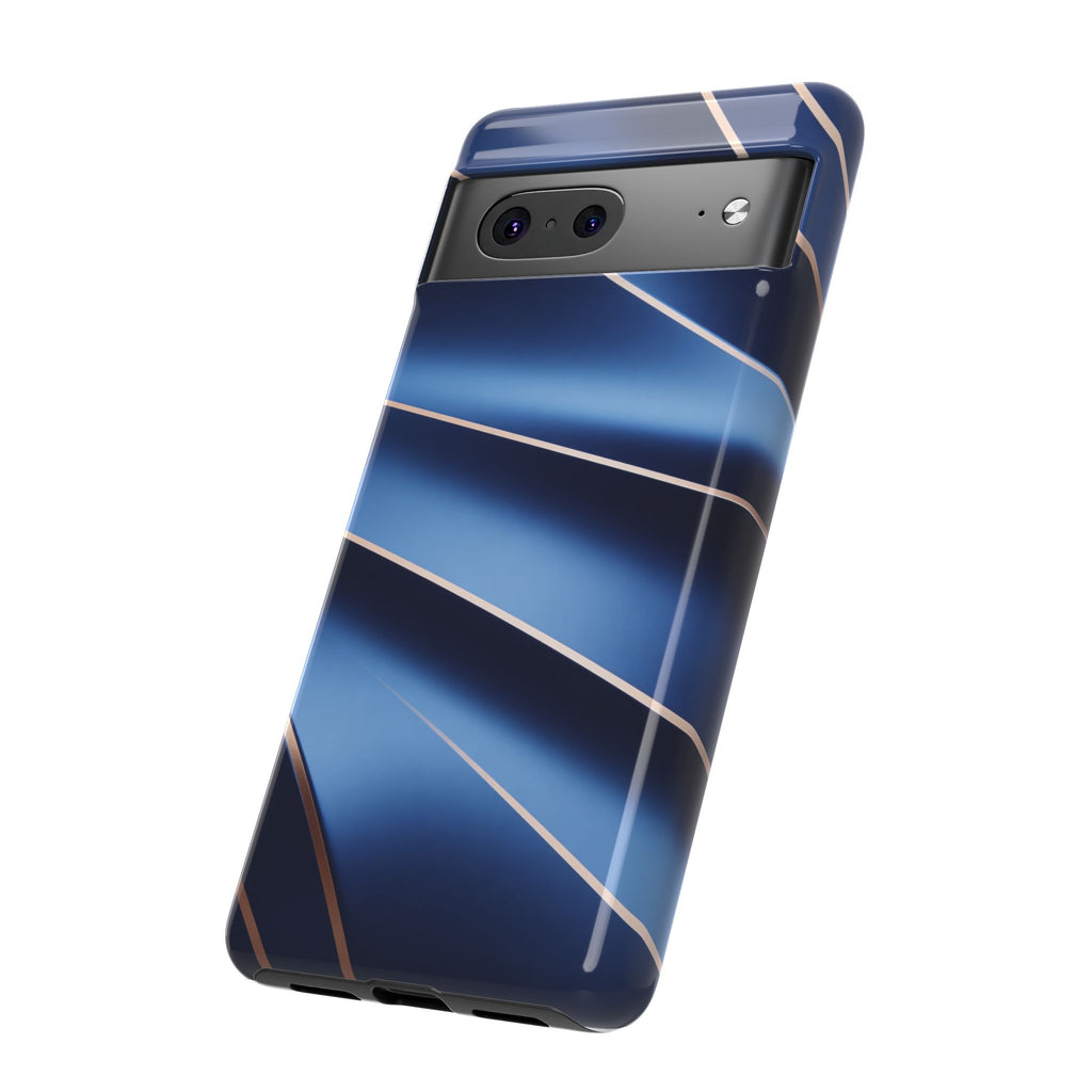 Blue Metallic Wave Phone Case
