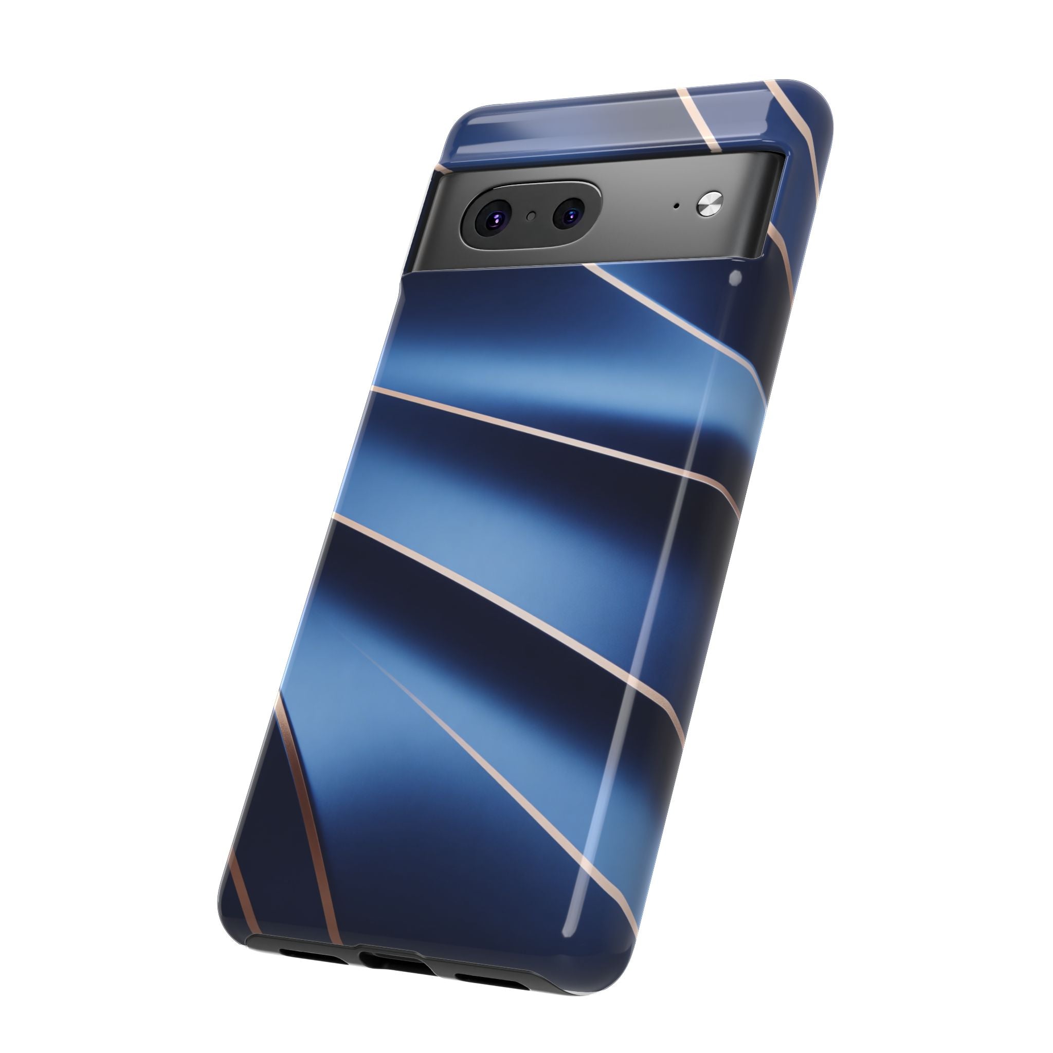 Blue Metallic Wave Phone Case