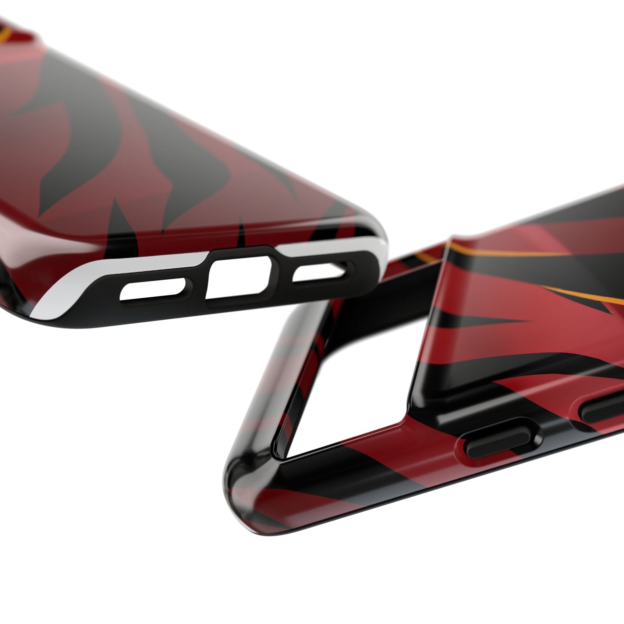 Red Black Tiger Stripe Protective Tough Case