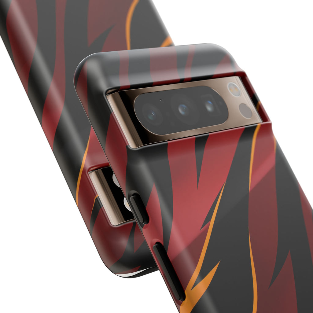 Red Black Tiger Stripe Protective Tough Case