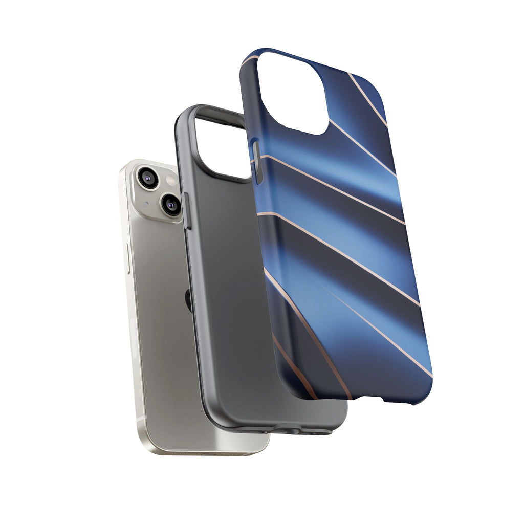 Blue Metallic Wave Phone Case