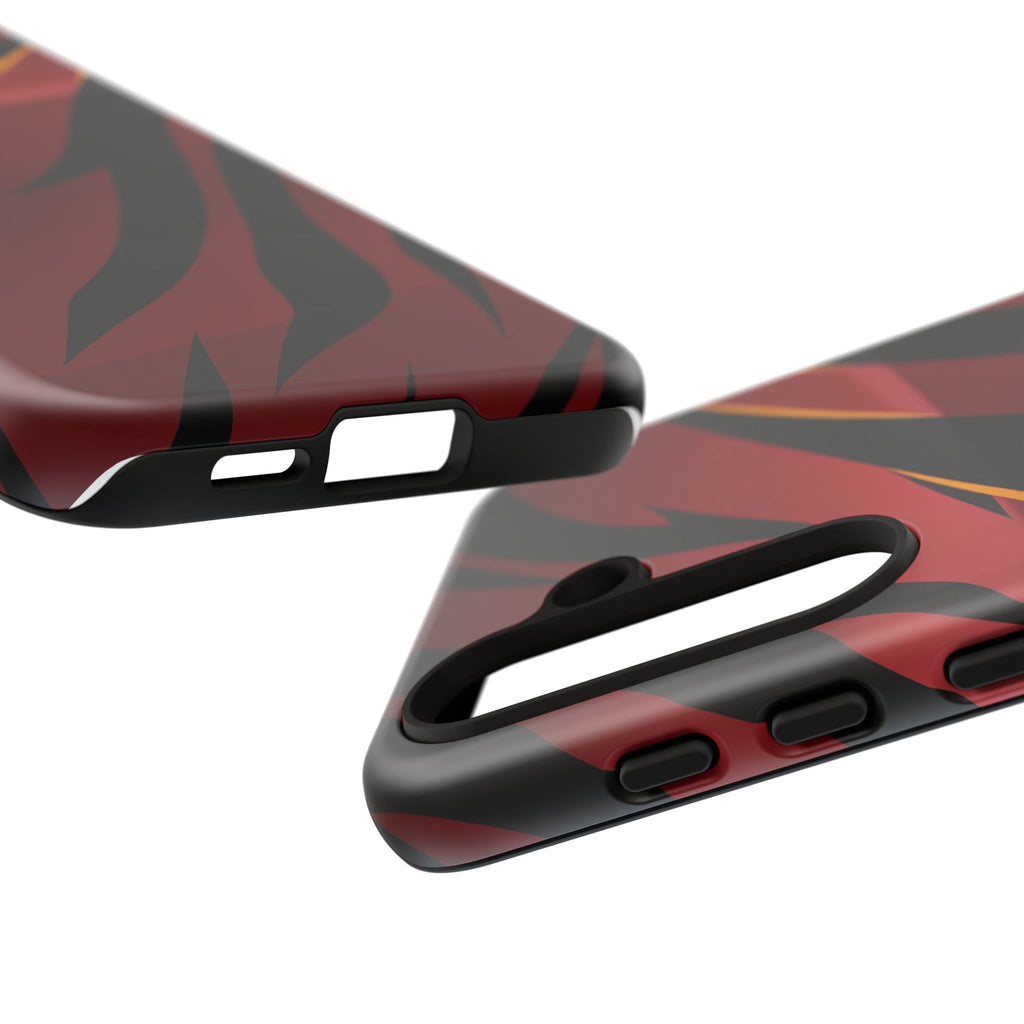 Red Black Tiger Stripe Protective Tough Case