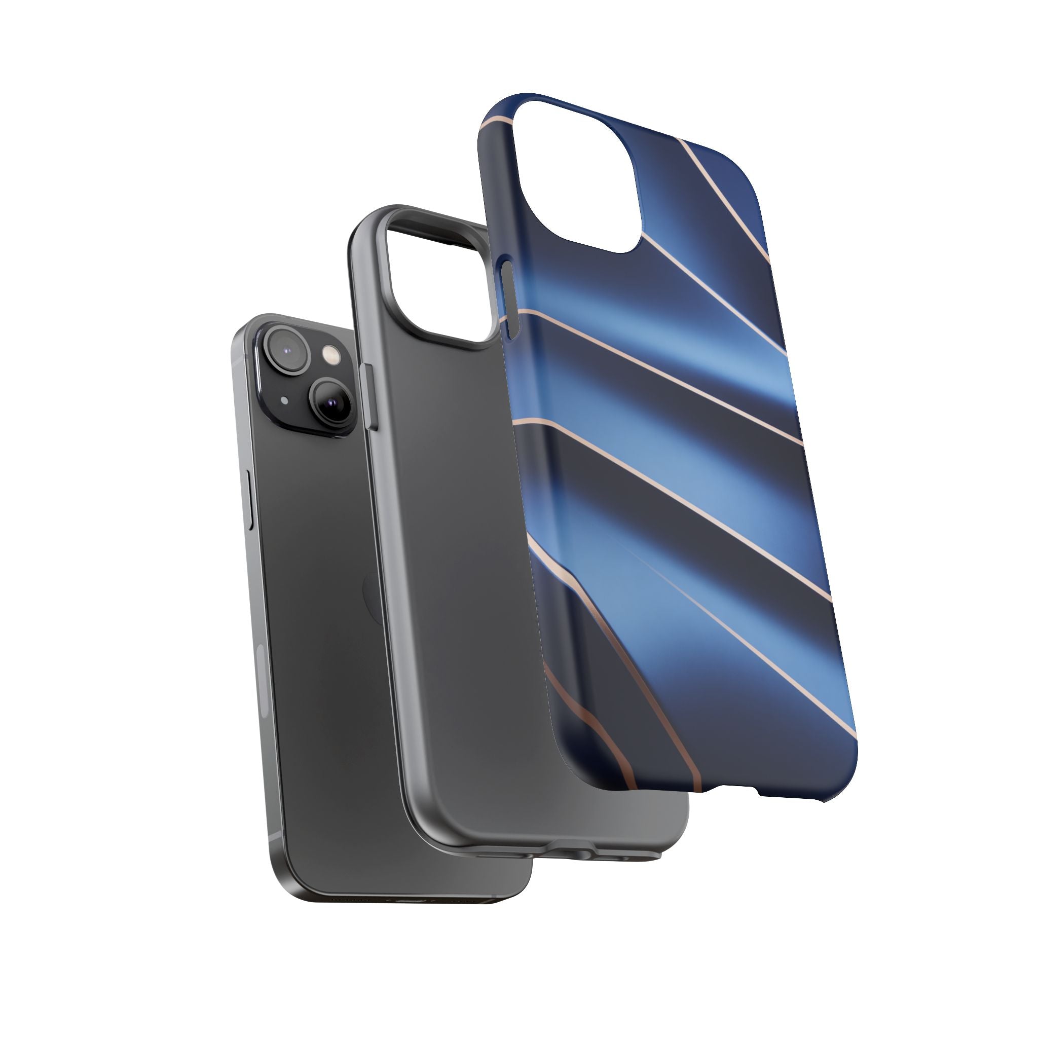 Blue Metallic Wave Phone Case
