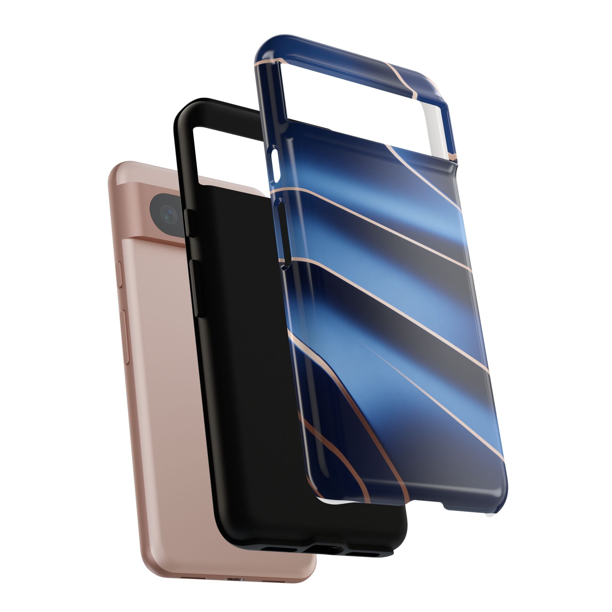 Blue Metallic Wave Phone Case