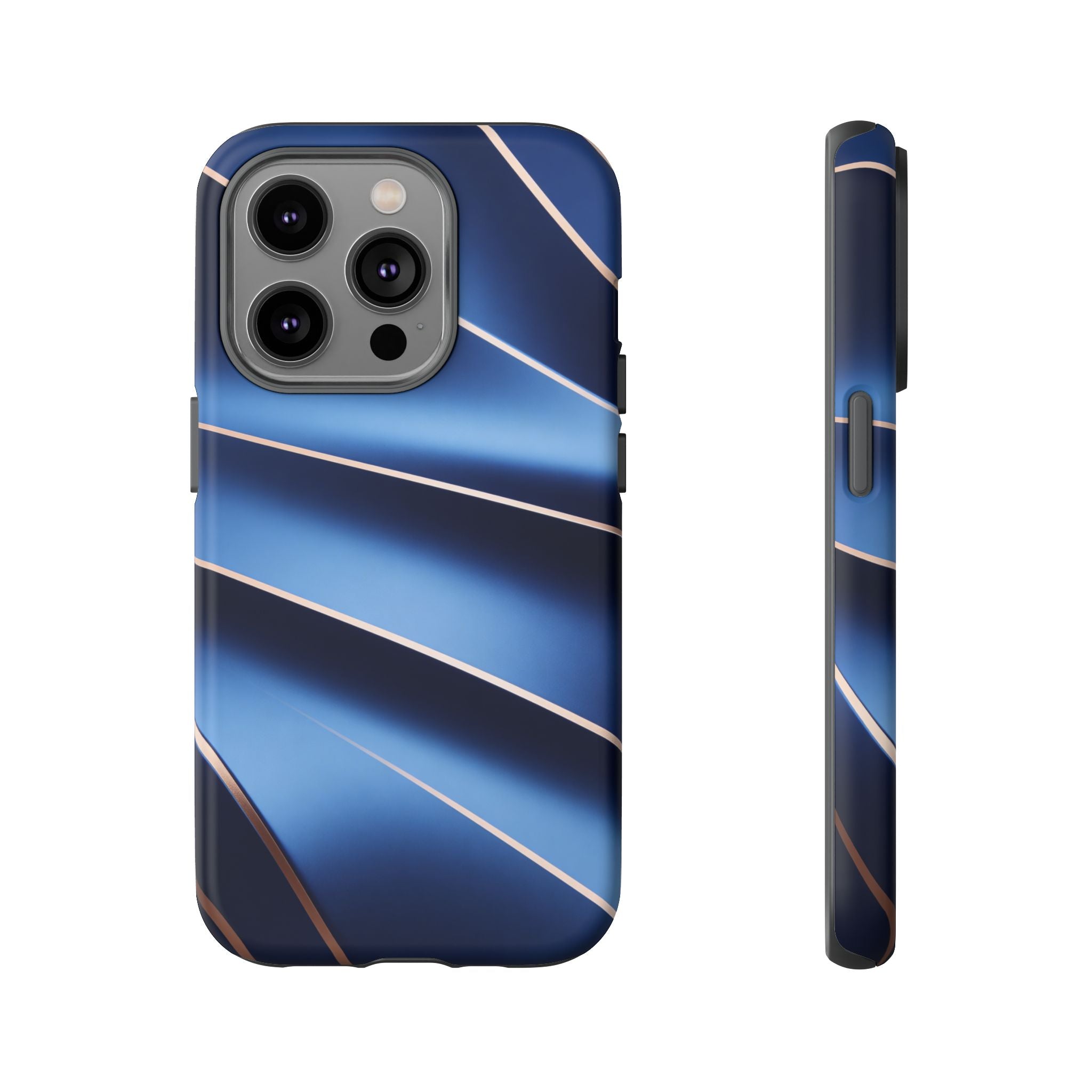 Blue Metallic Wave Phone Case
