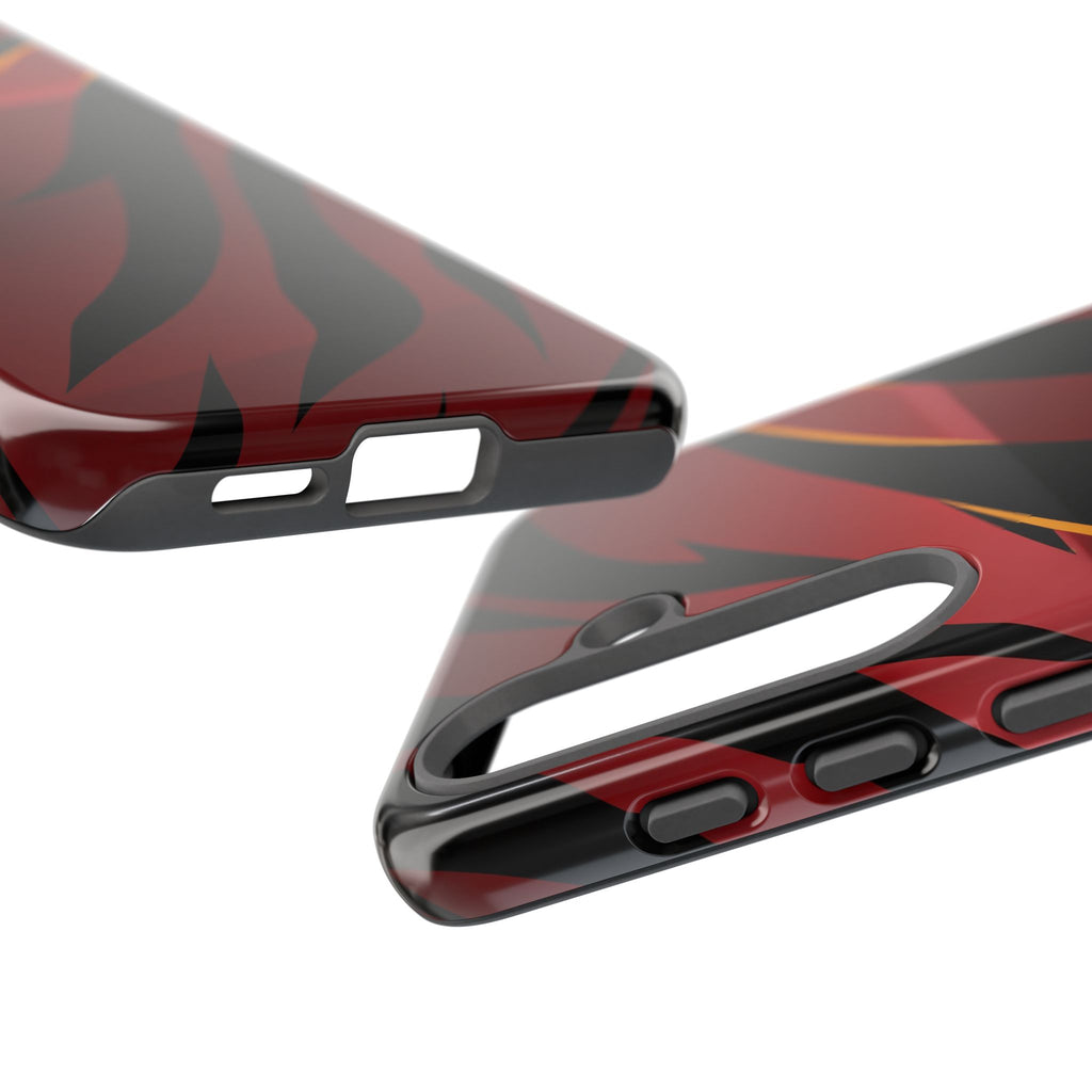 Red Black Tiger Stripe Protective Tough Case
