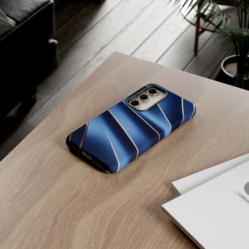 Blue Metallic Wave Phone Case