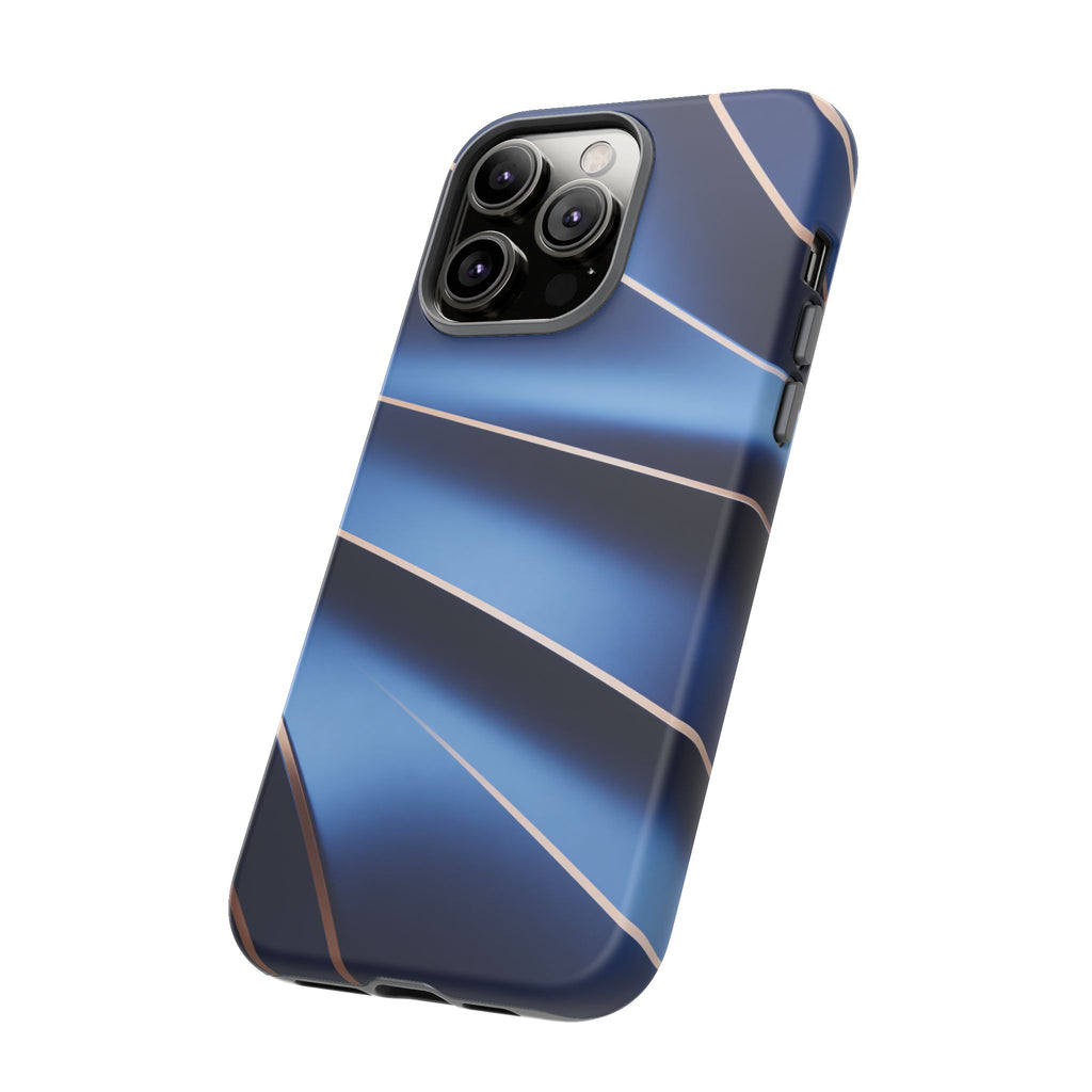 Blue Metallic Wave Phone Case