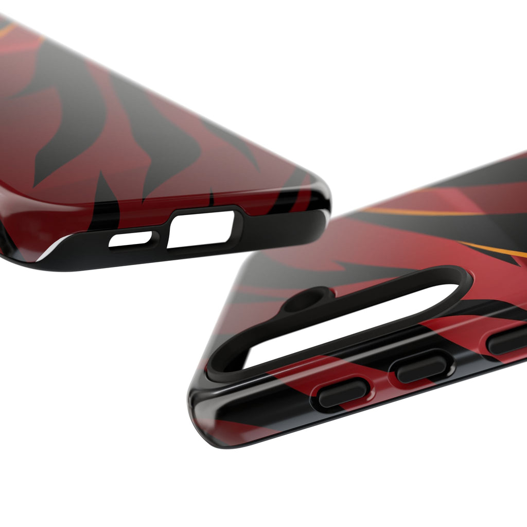 Red Black Tiger Stripe Protective Tough Case