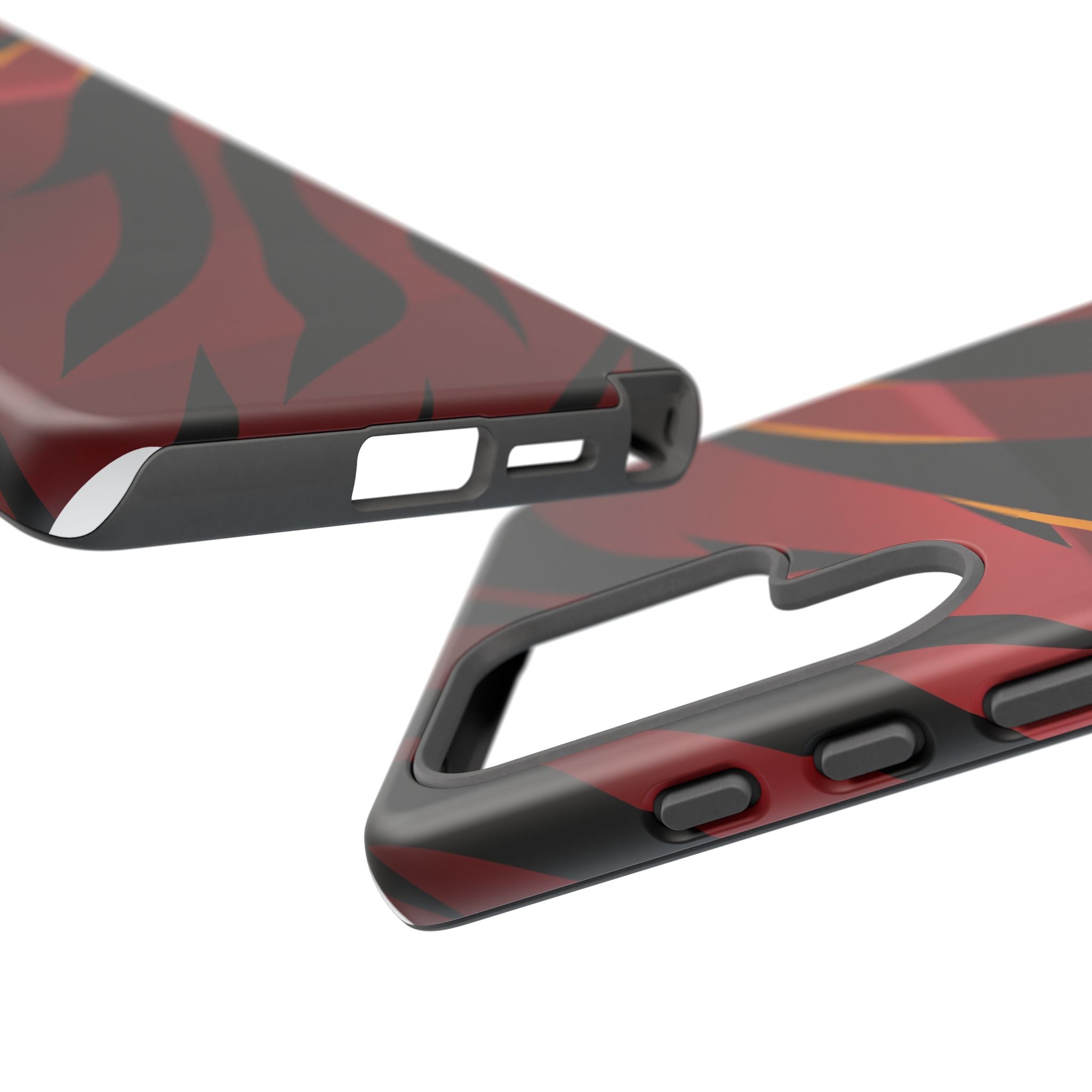 Red Black Tiger Stripe Protective Tough Case