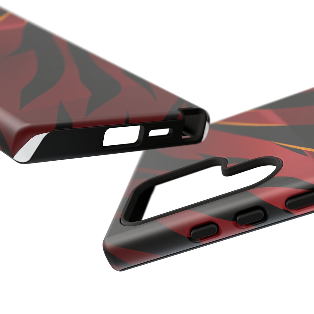 Red Black Tiger Stripe Protective Tough Case