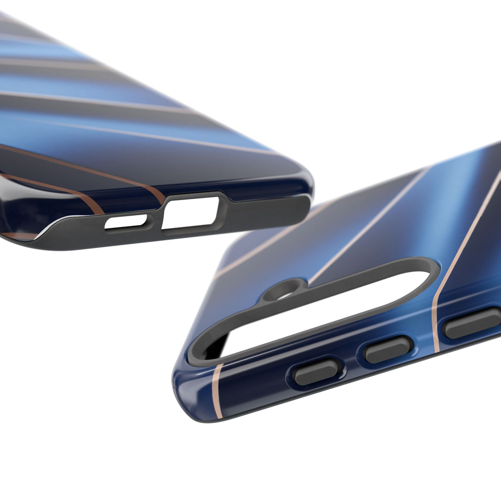 Blue Metallic Wave Phone Case