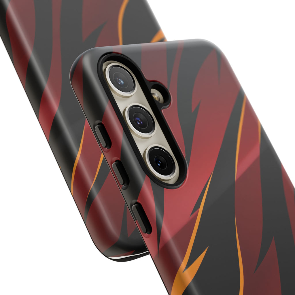 Red Black Tiger Stripe Protective Tough Case