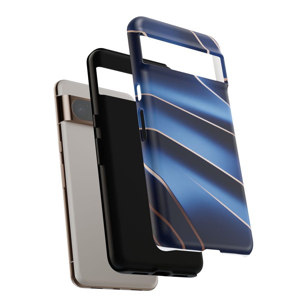 Blue Metallic Wave Phone Case