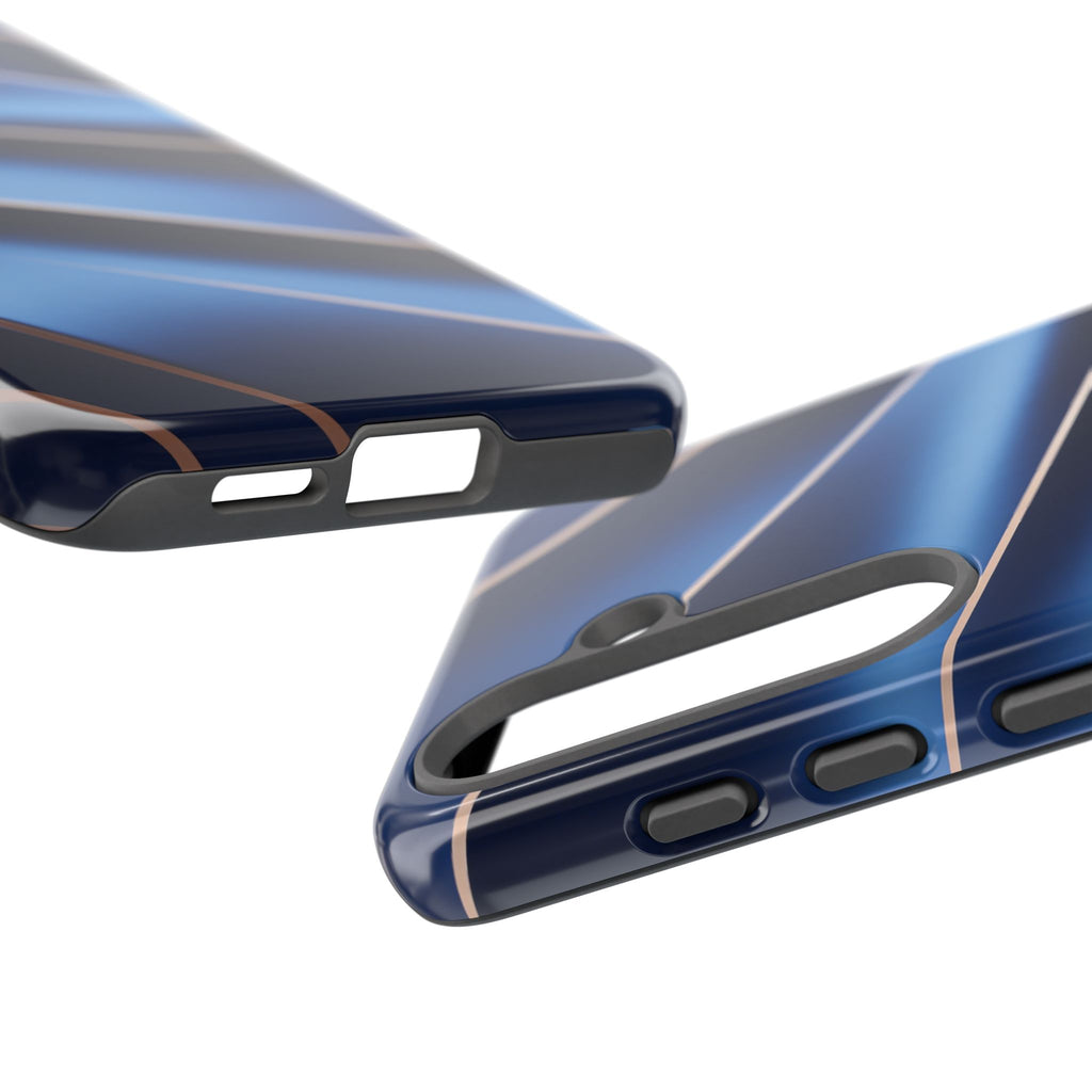 Blue Metallic Wave Phone Case