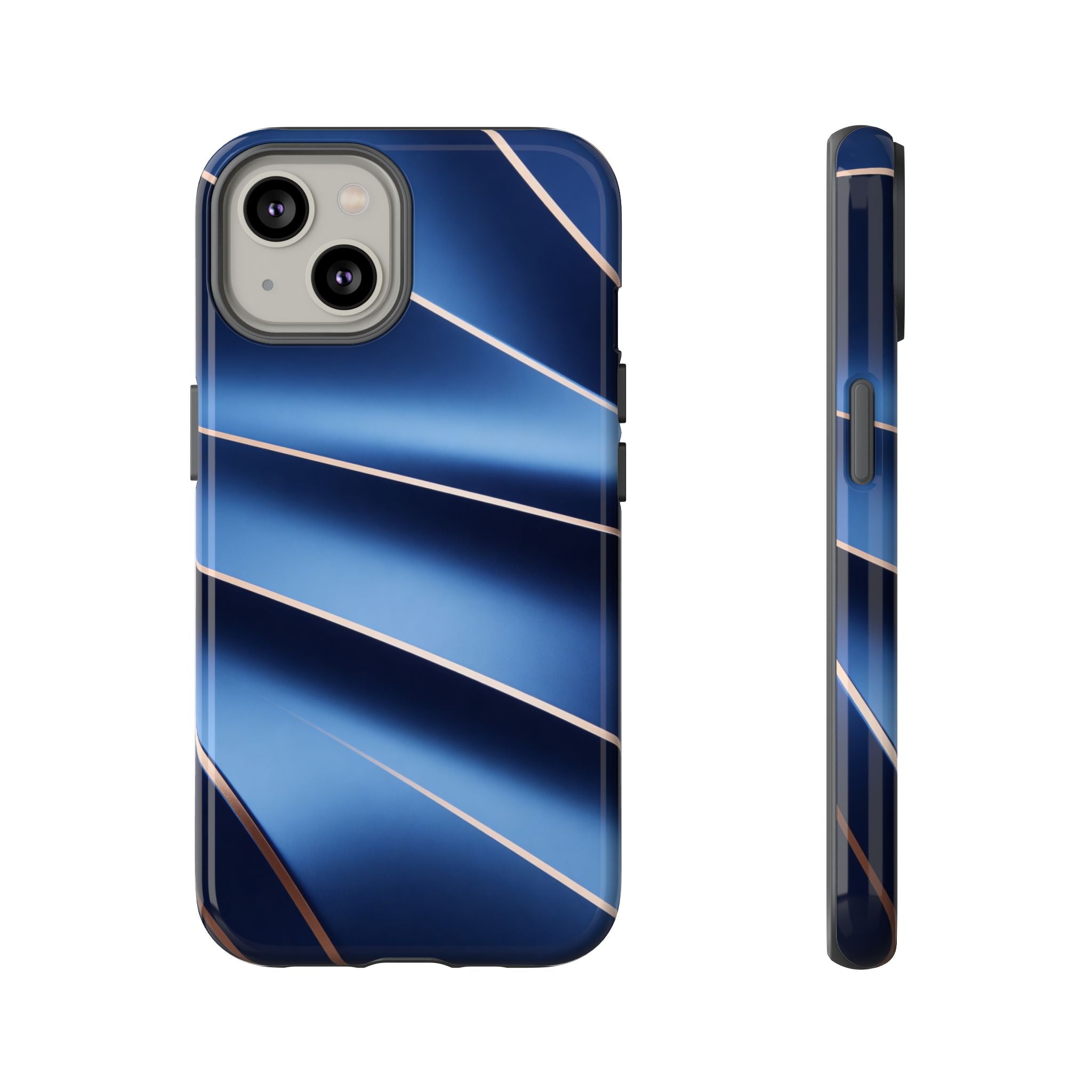 Blue Metallic Wave Phone Case