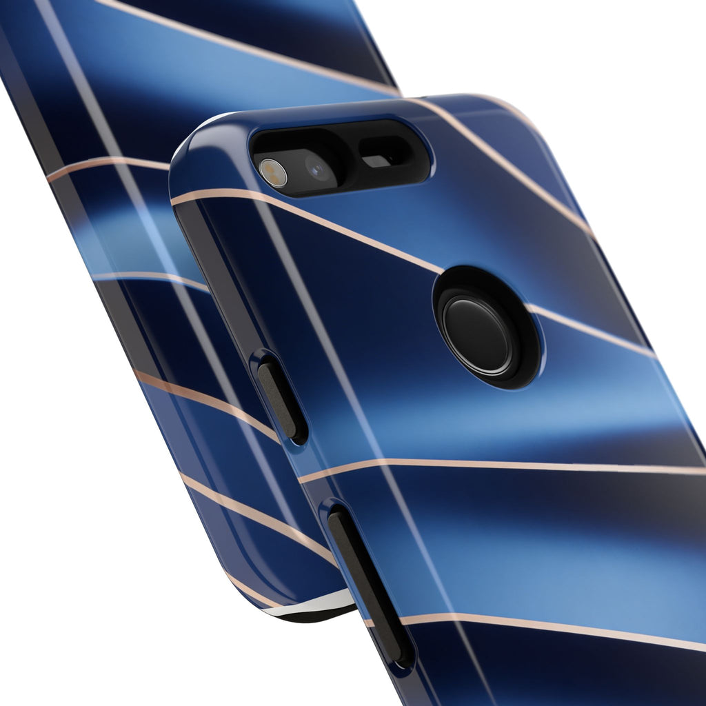 Blue Metallic Wave Phone Case