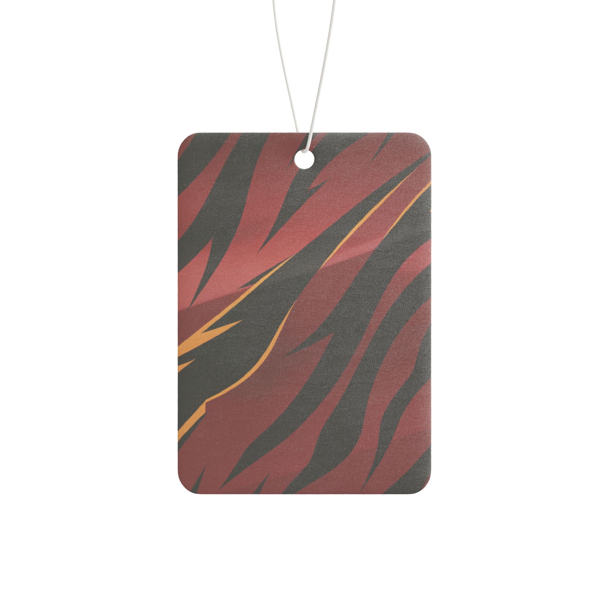 Red Tiger Stripe Car Air Freshener — New Car Smell