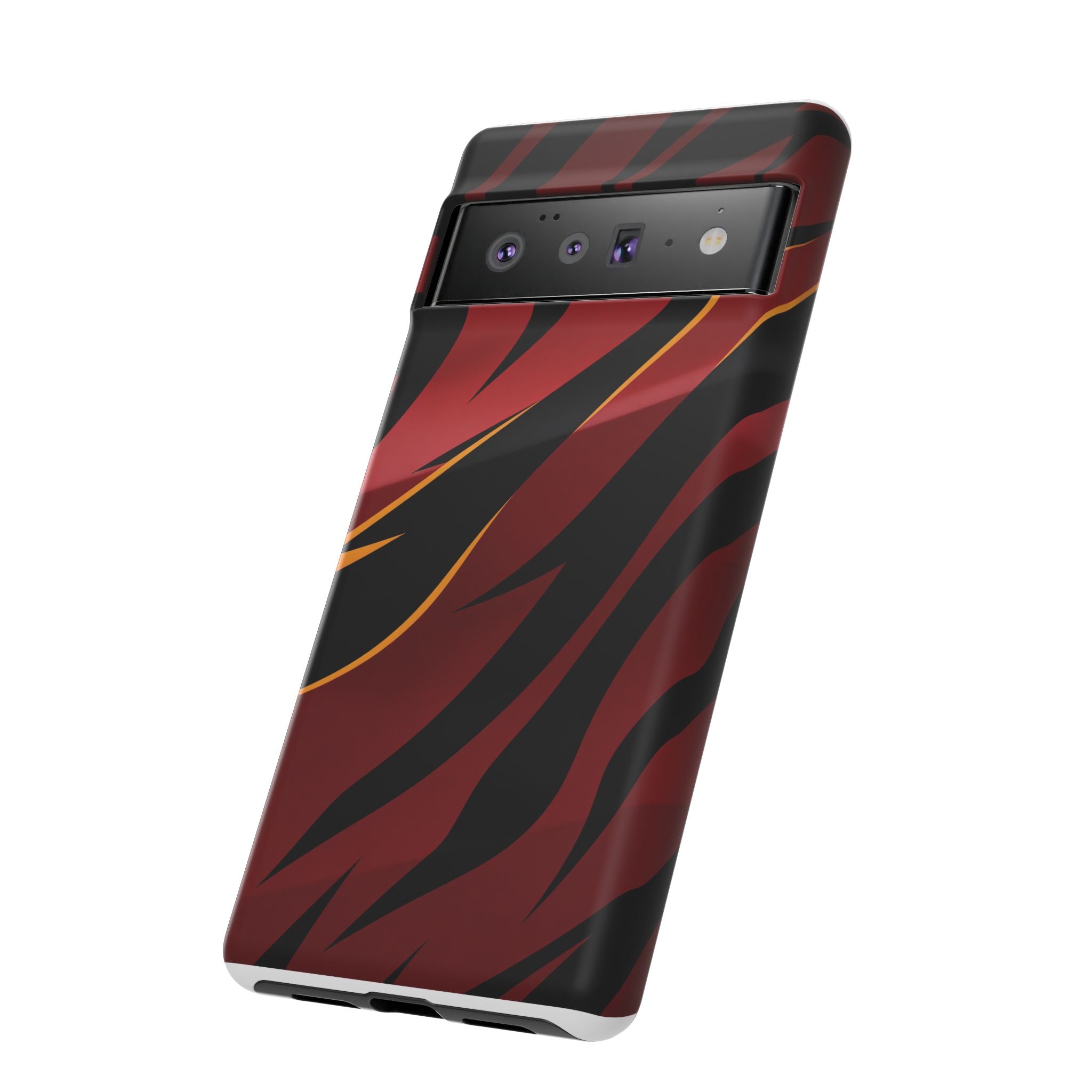 Red Black Tiger Stripe Protective Tough Case