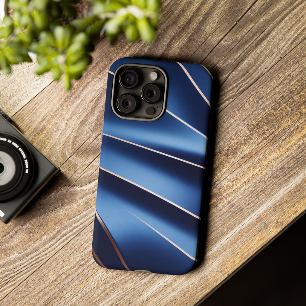 Blue Metallic Wave Phone Case