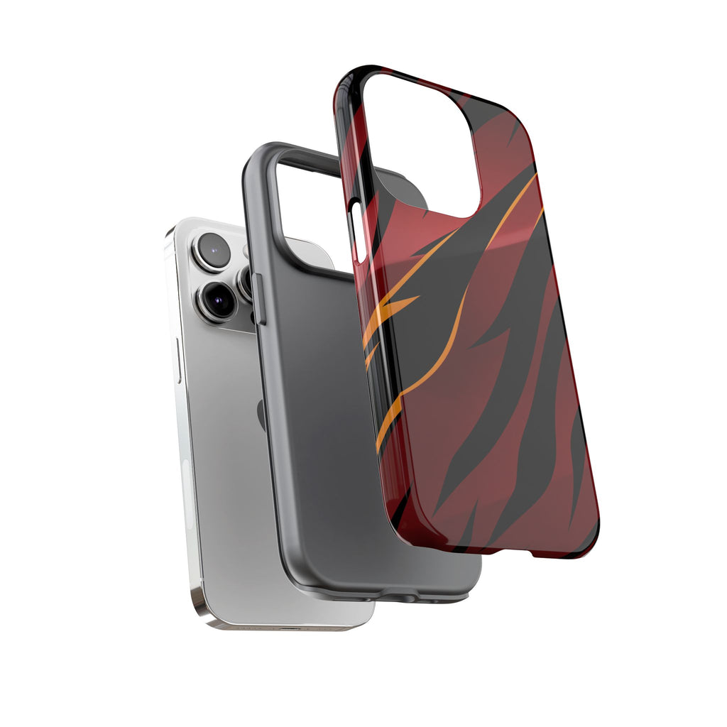 Red Black Tiger Stripe Protective Tough Case