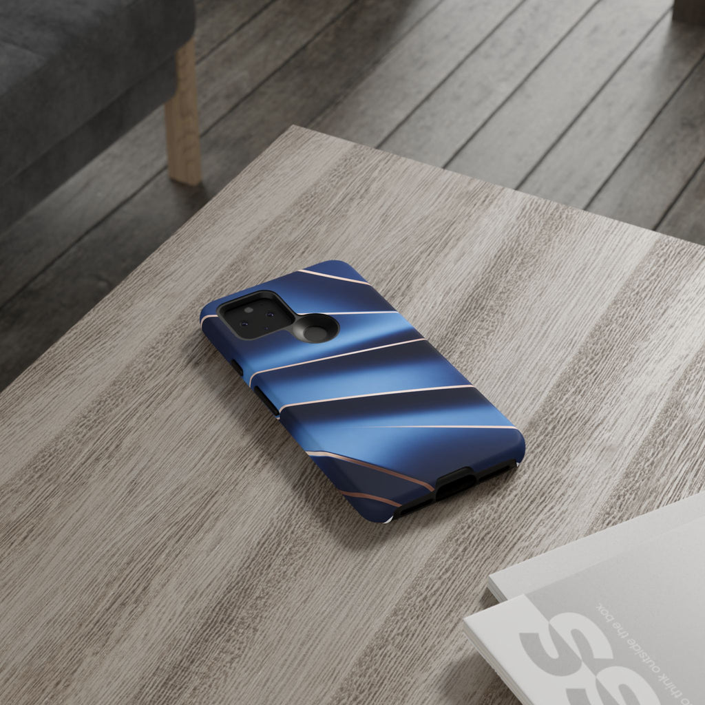 Blue Metallic Wave Phone Case