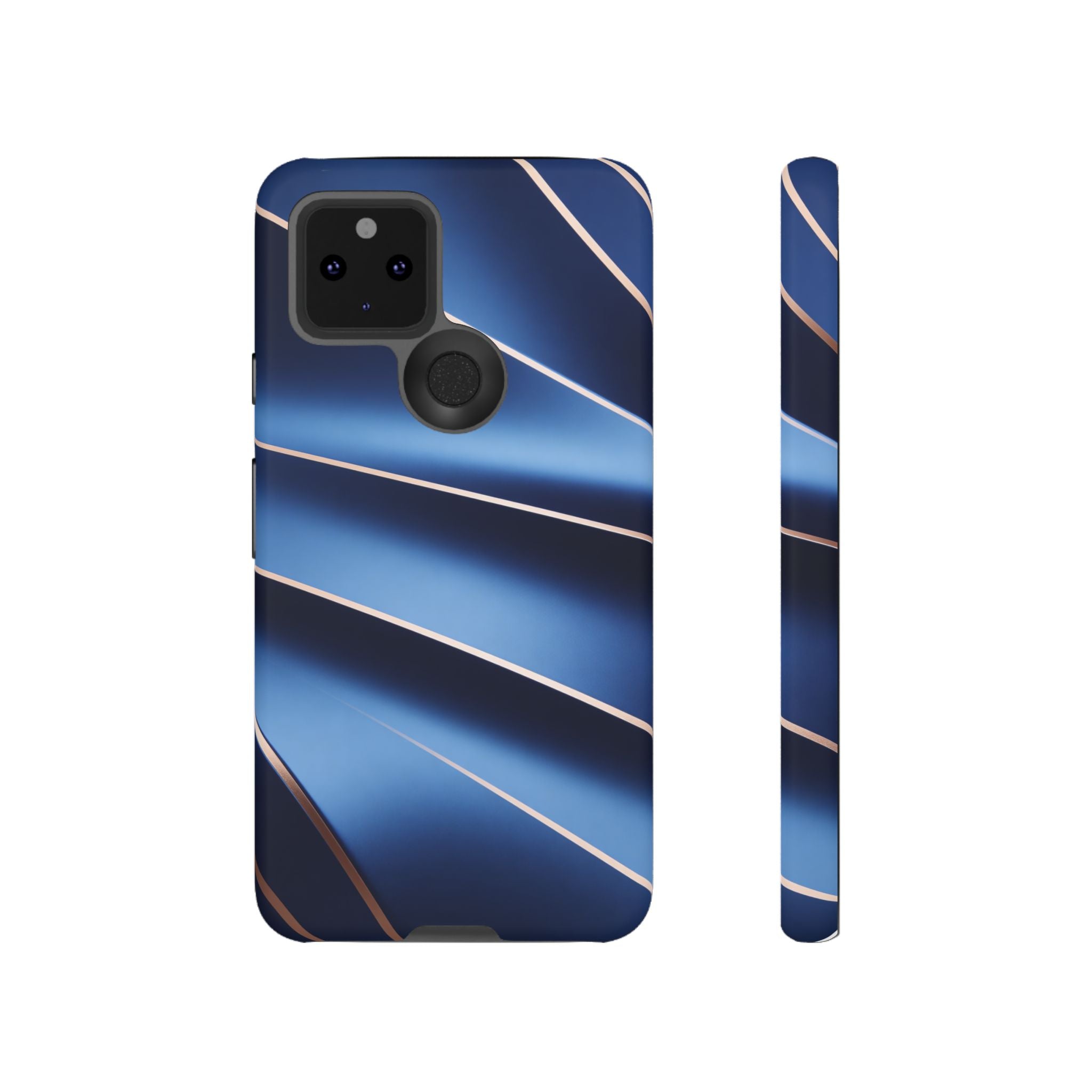 Blue Metallic Wave Phone Case