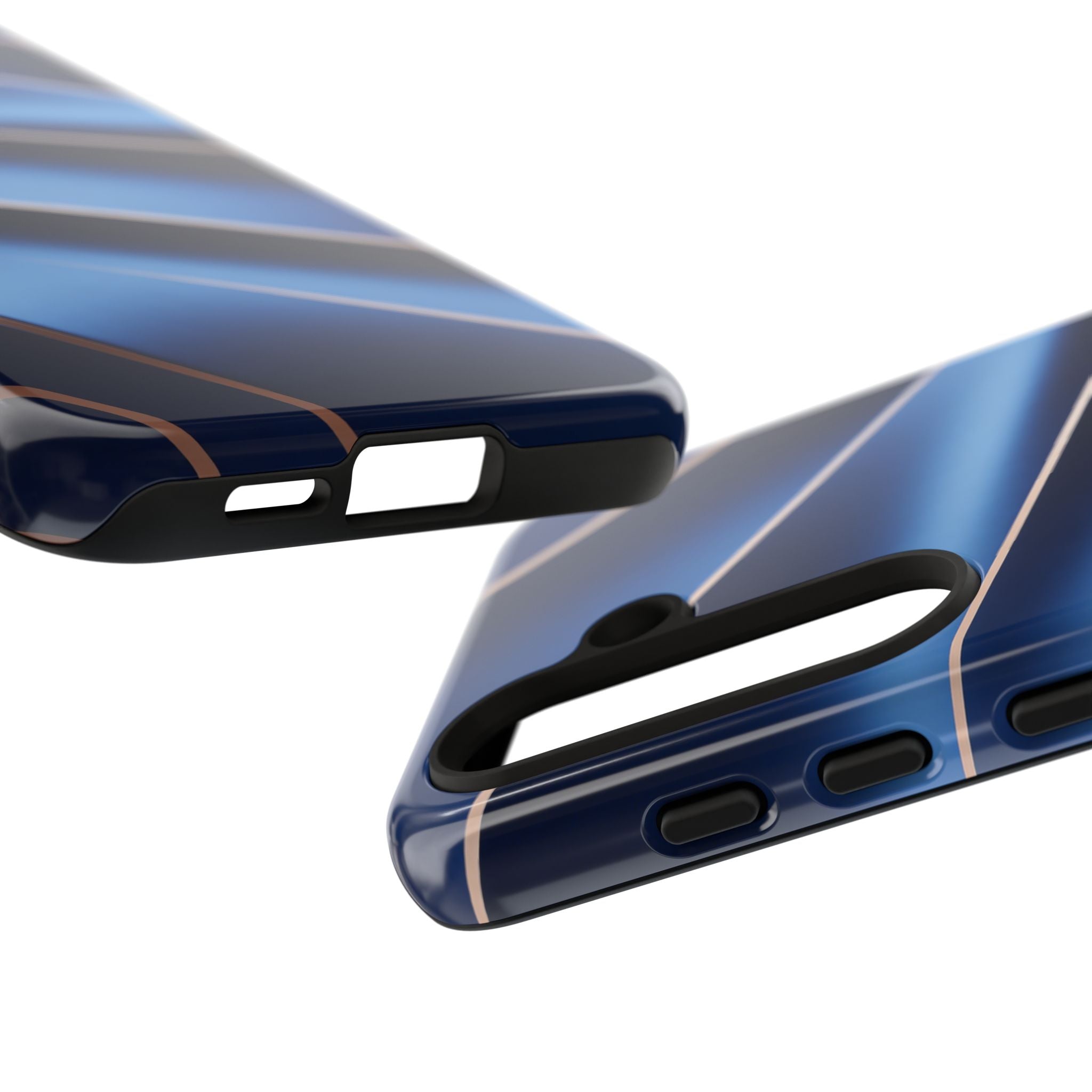 Blue Metallic Wave Phone Case