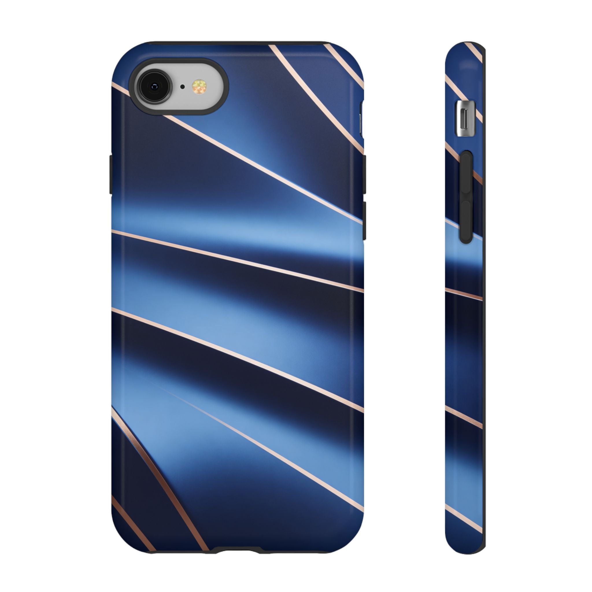 Blue Metallic Wave Phone Case