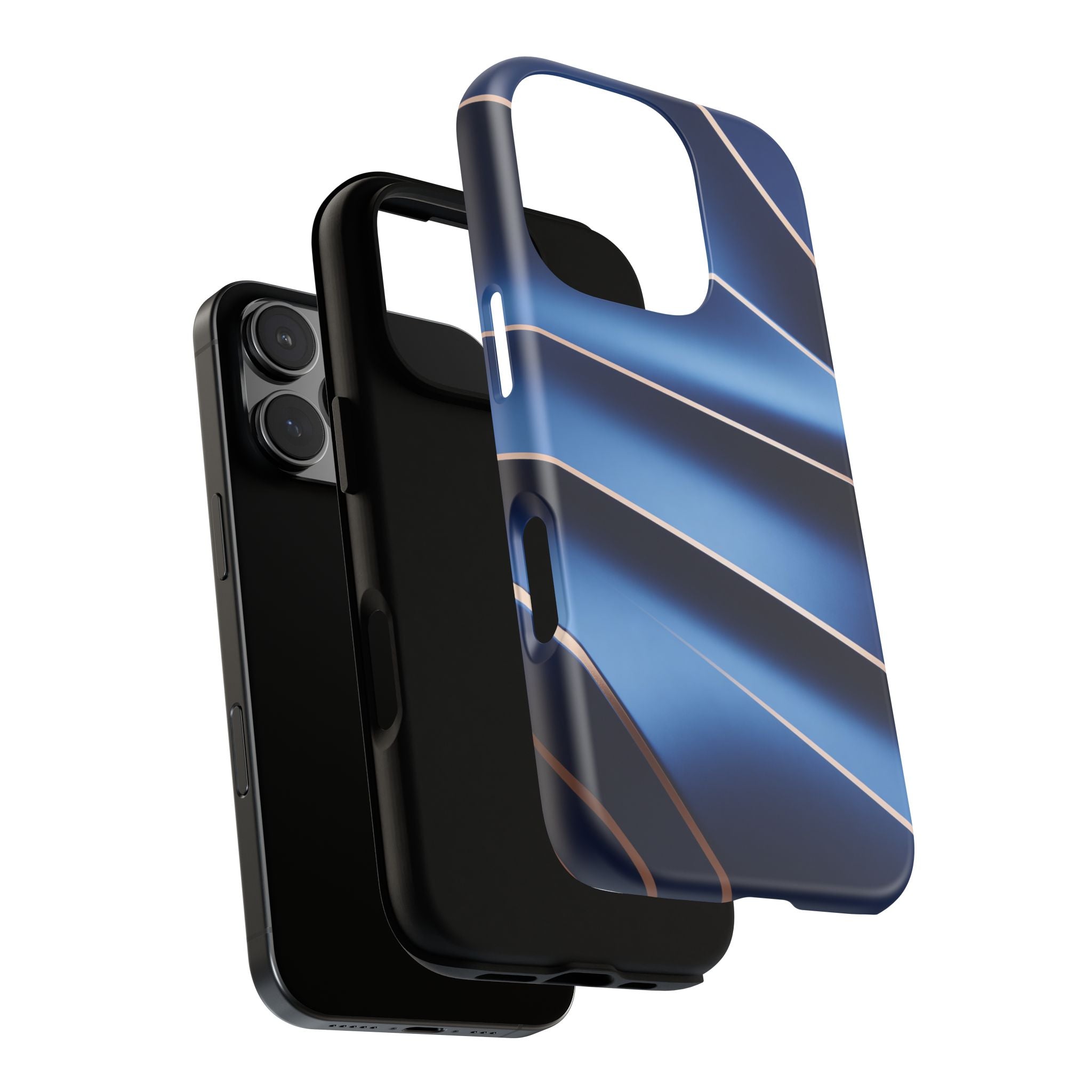 Blue Metallic Wave Phone Case