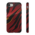 Red Black Tiger Stripe Protective Tough Case