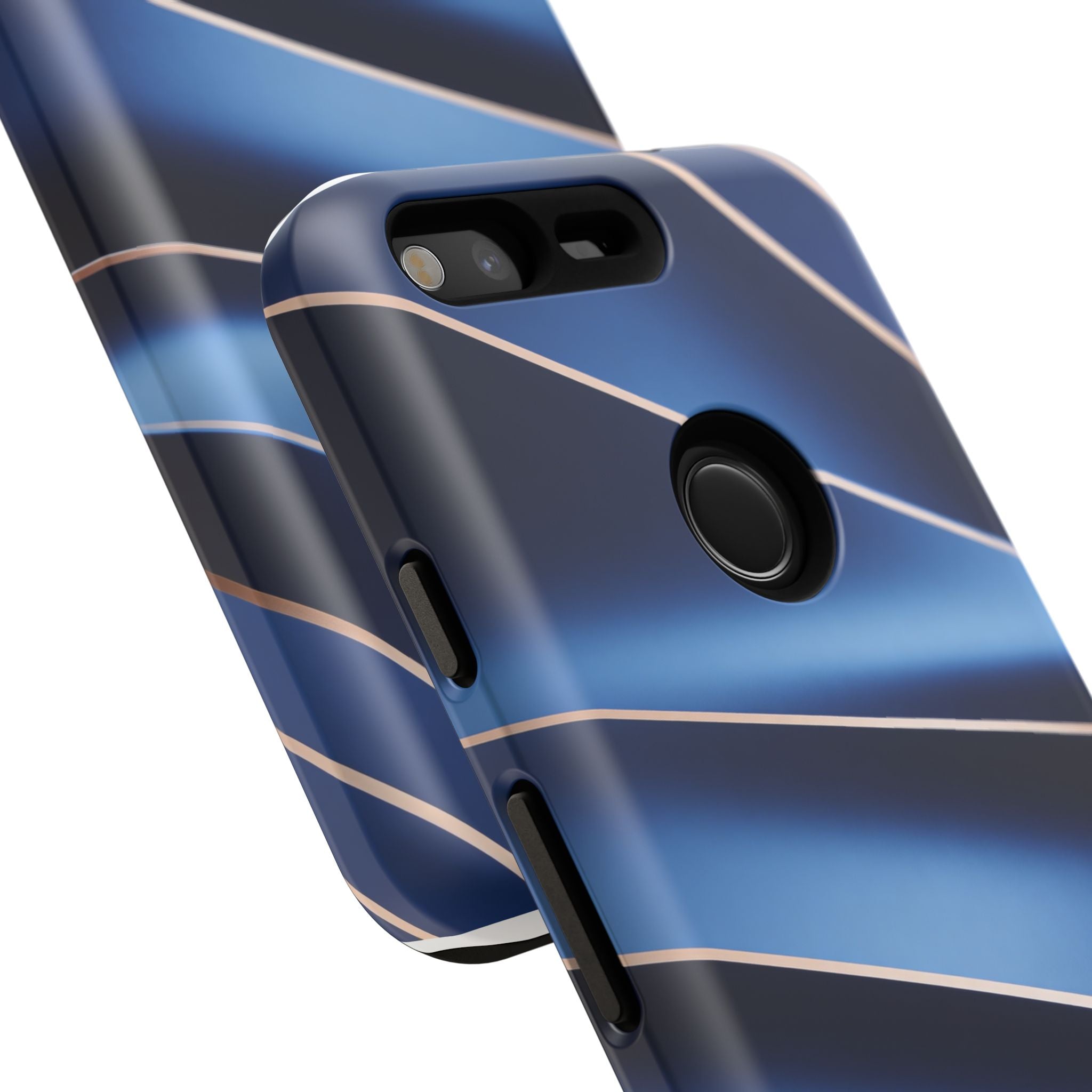 Blue Metallic Wave Phone Case
