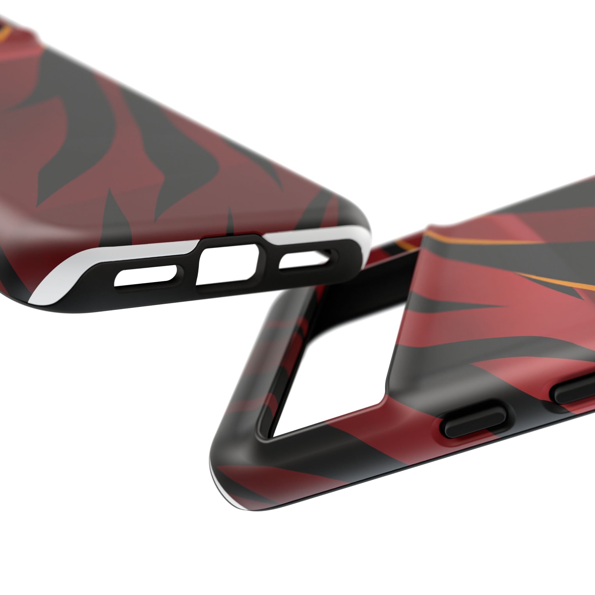 Red Black Tiger Stripe Protective Tough Case