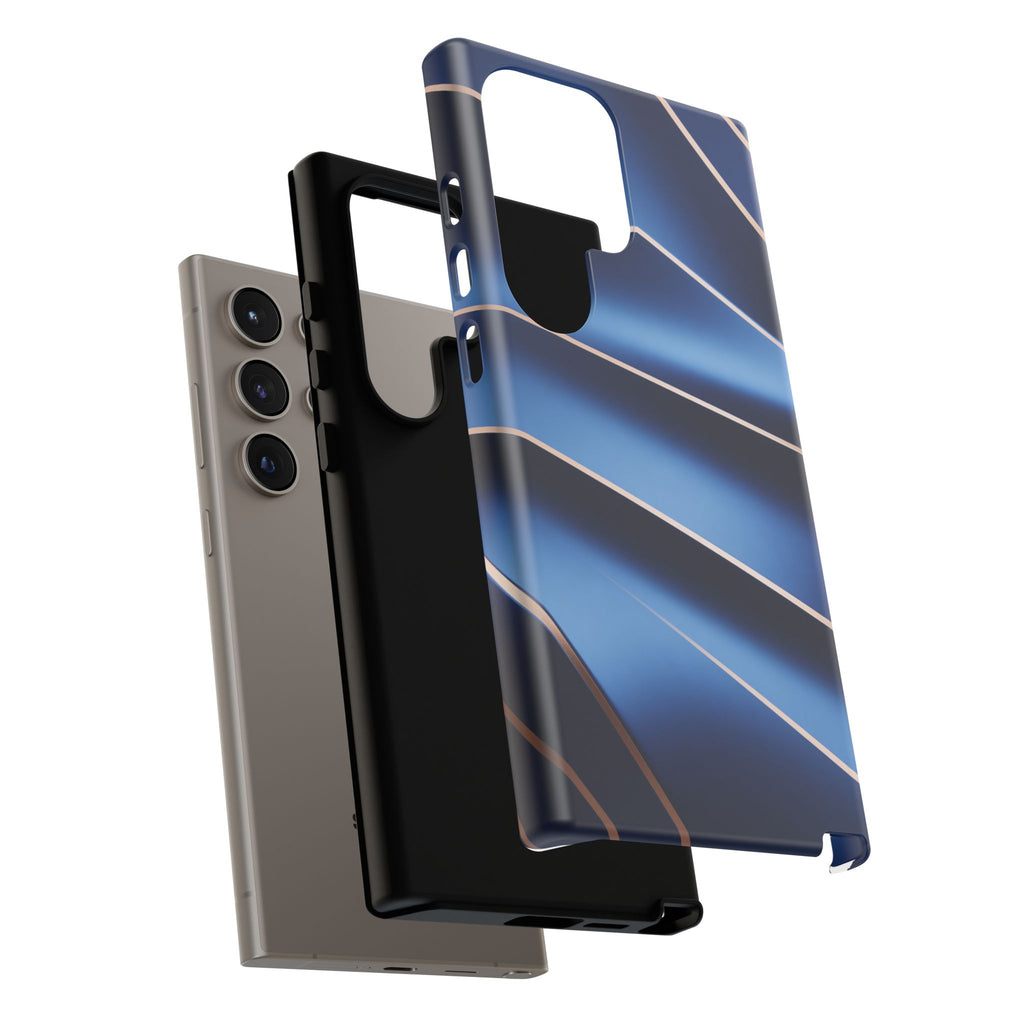Blue Metallic Wave Phone Case