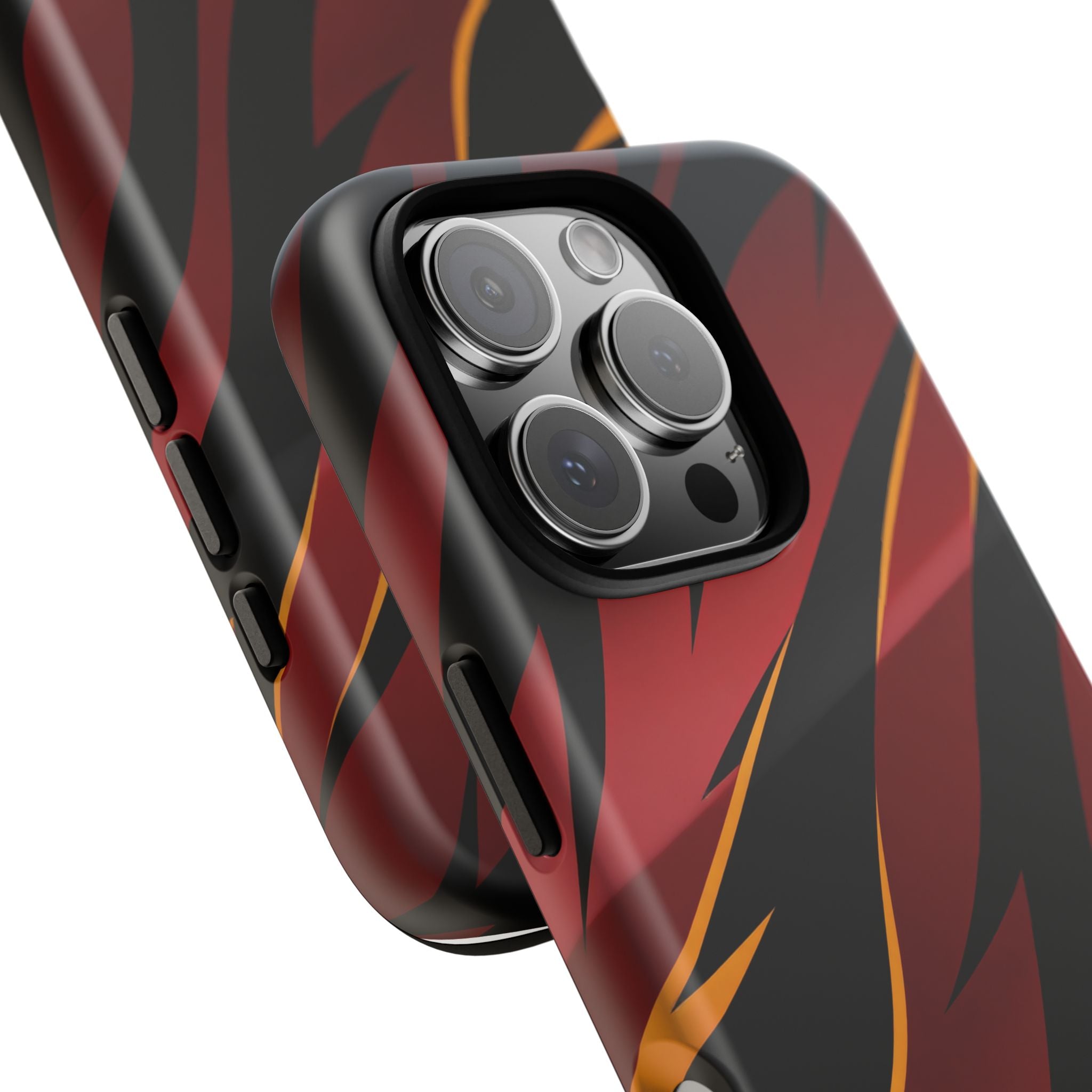 Red Black Tiger Stripe Protective Tough Case