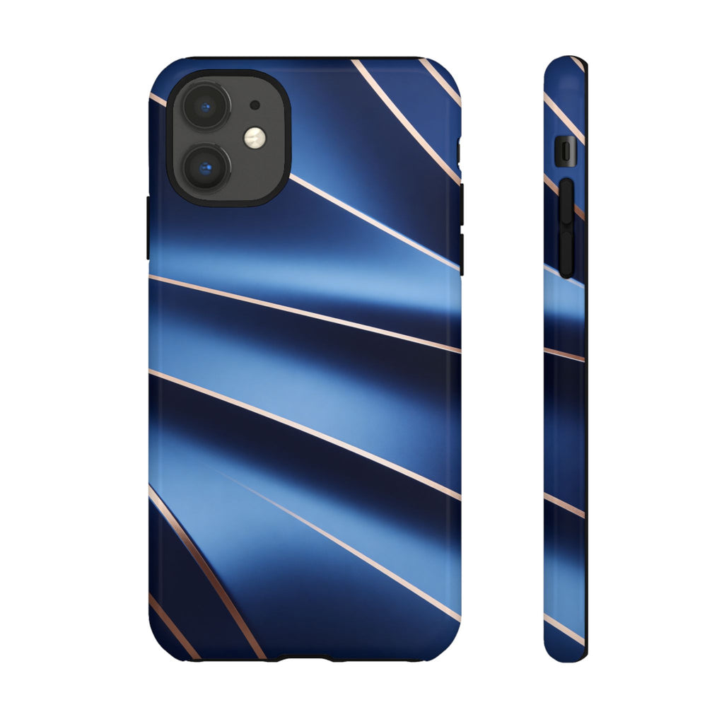 Blue Metallic Wave Phone Case