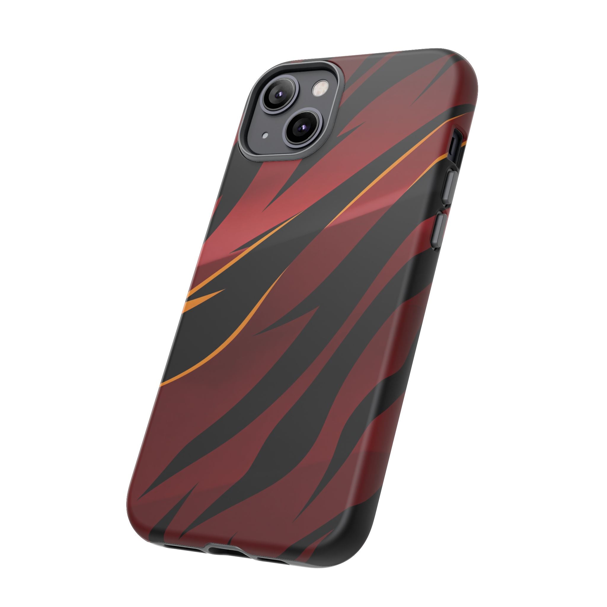 Red Black Tiger Stripe Protective Tough Case