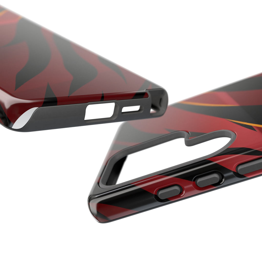 Red Black Tiger Stripe Protective Tough Case
