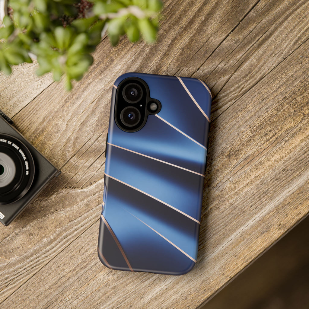 Blue Metallic Wave Phone Case