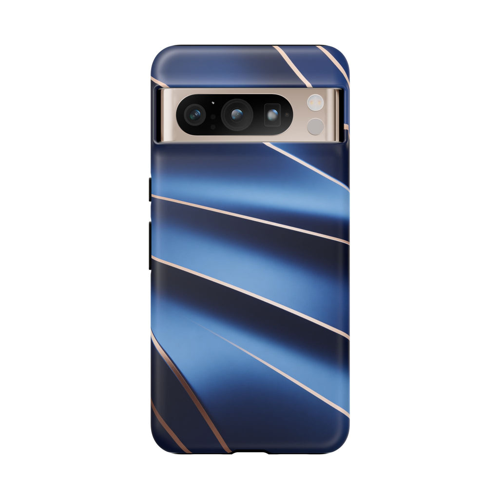 Blue Metallic Wave Phone Case