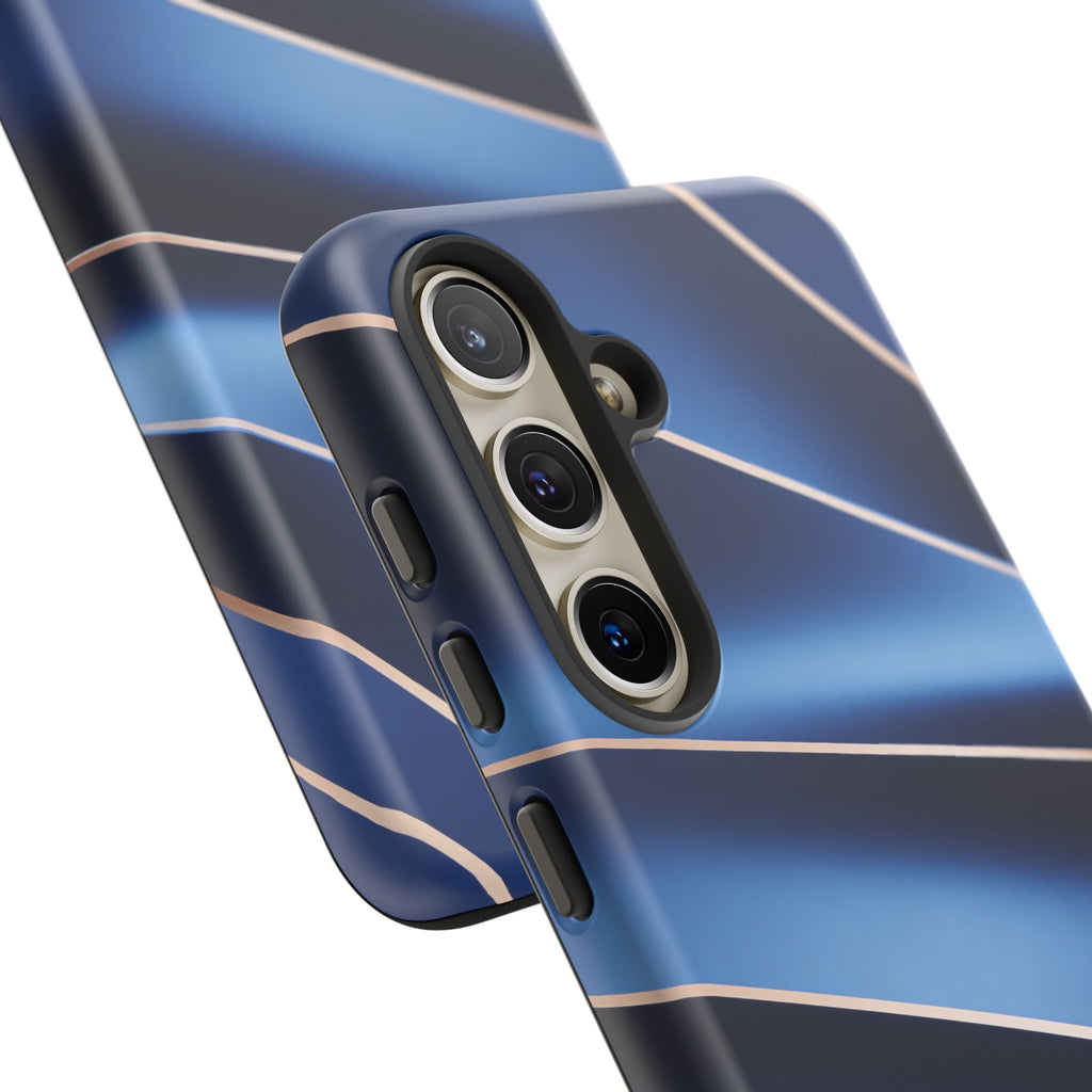 Blue Metallic Wave Phone Case