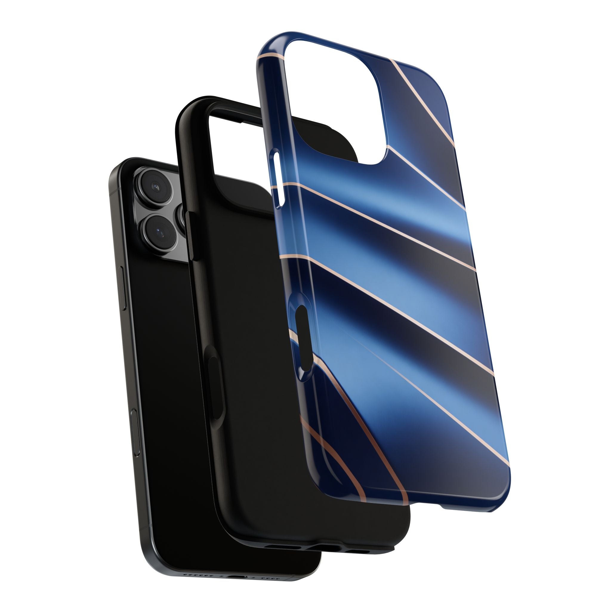 Blue Metallic Wave Phone Case
