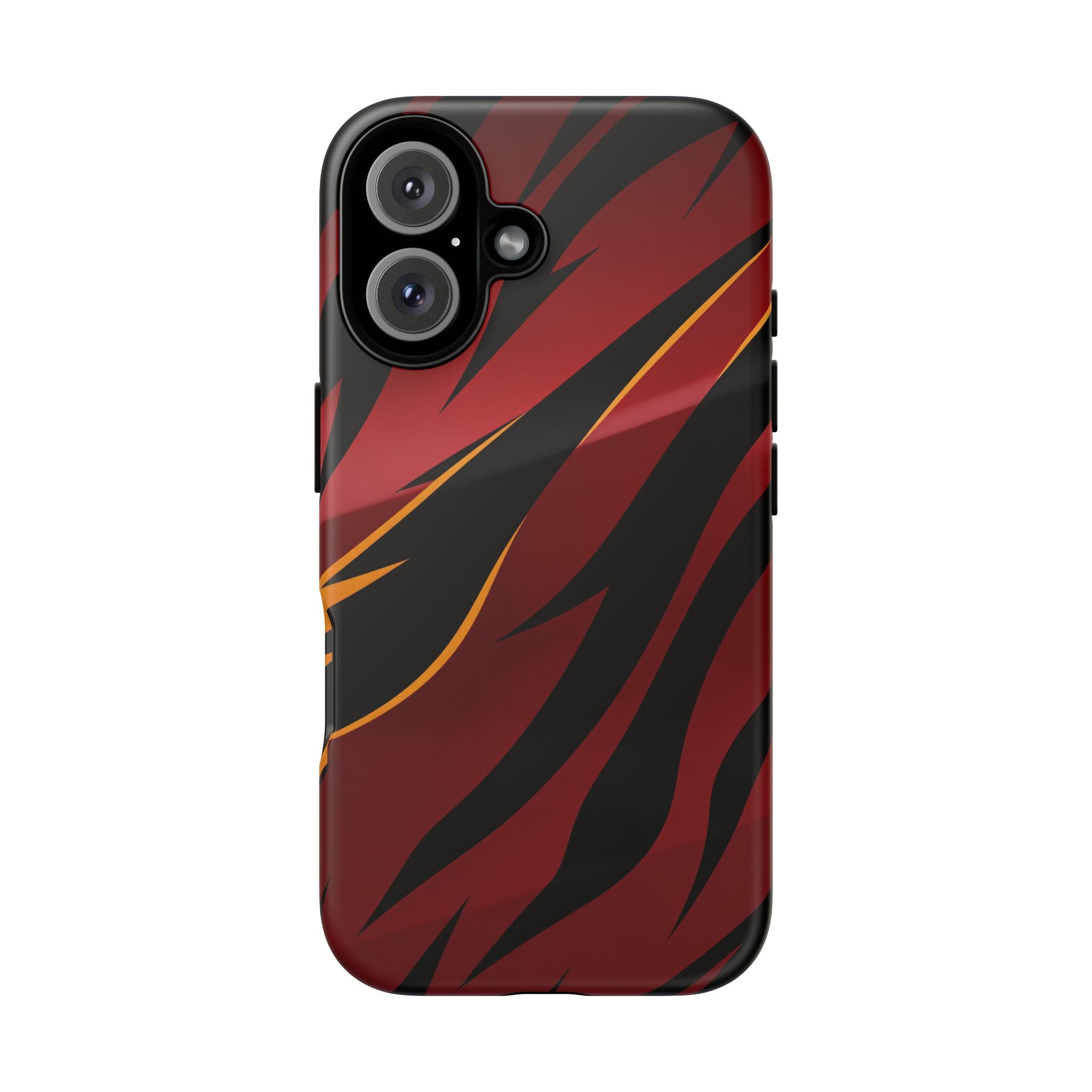 Red Black Tiger Stripe Protective Tough Case
