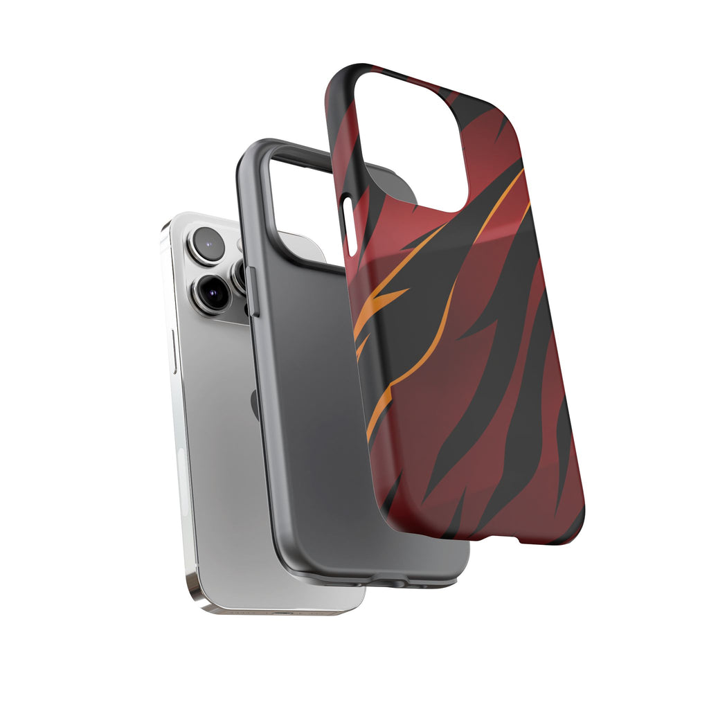 Red Black Tiger Stripe Protective Tough Case