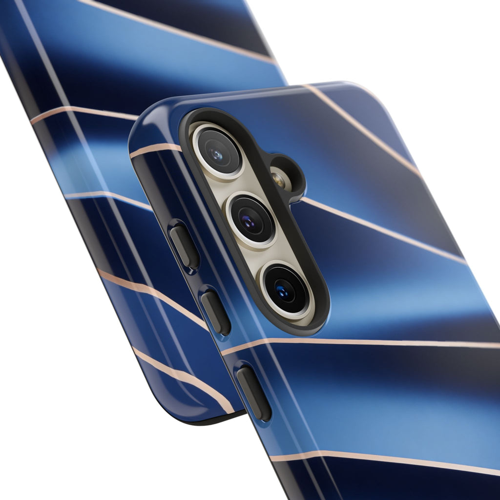 Blue Metallic Wave Phone Case