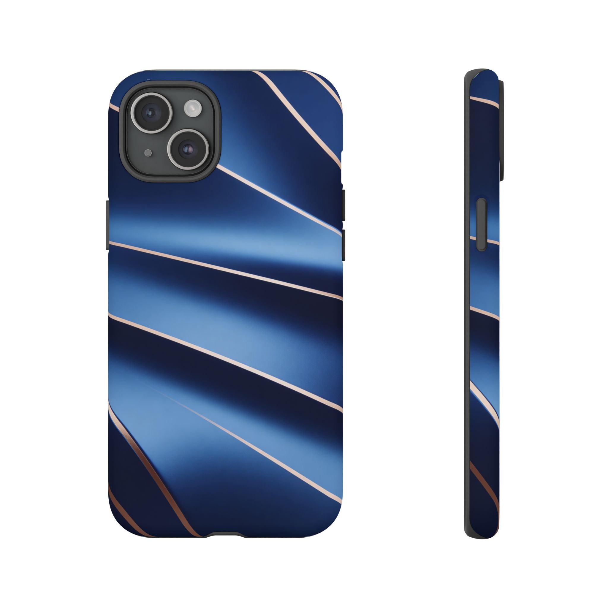 Blue Metallic Wave Phone Case