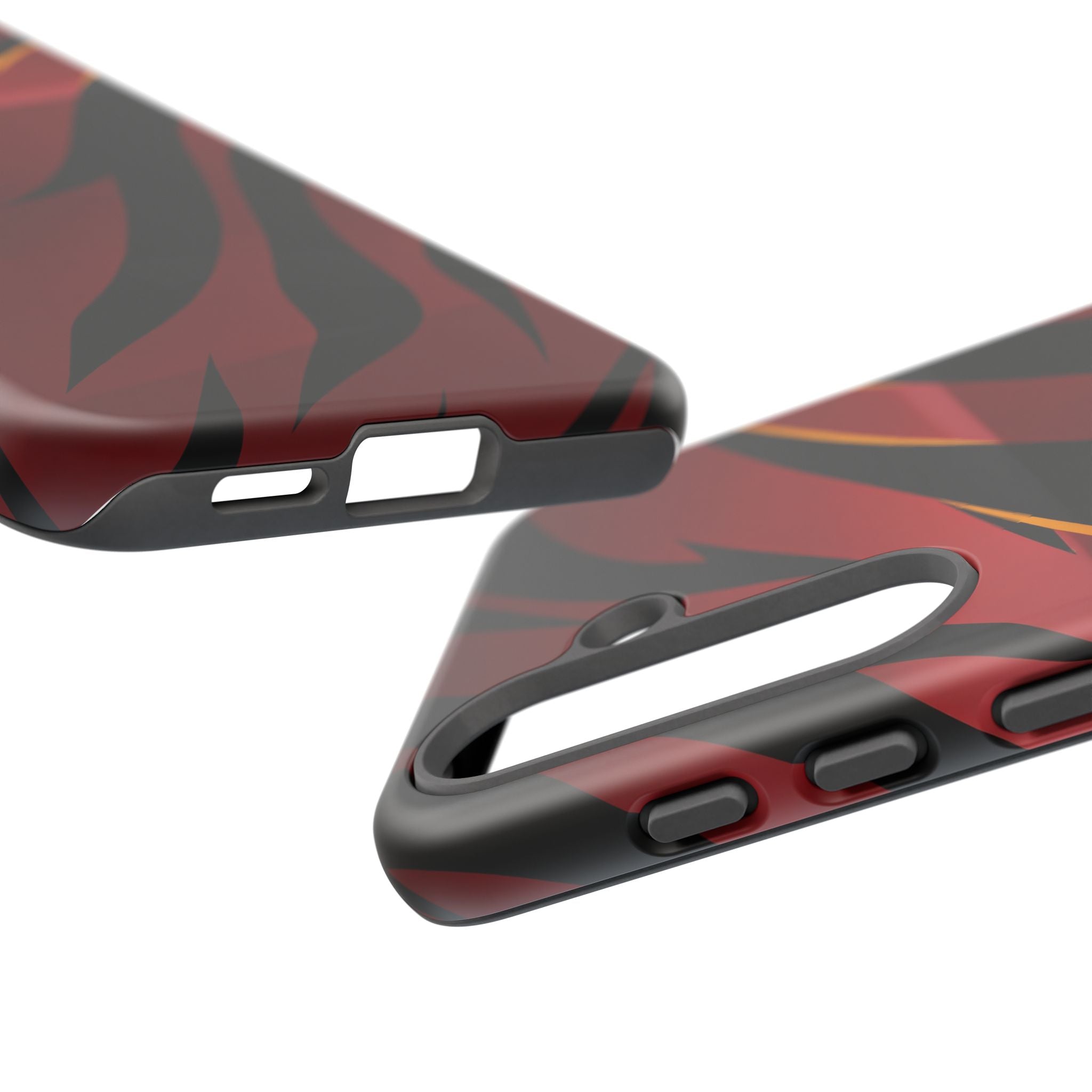 Red Black Tiger Stripe Protective Tough Case