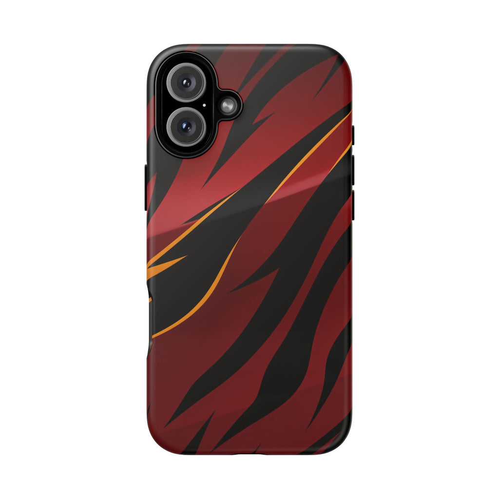 Red Black Tiger Stripe Protective Tough Case
