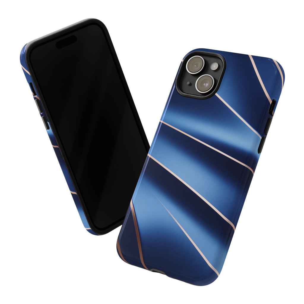 Blue Metallic Wave Phone Case