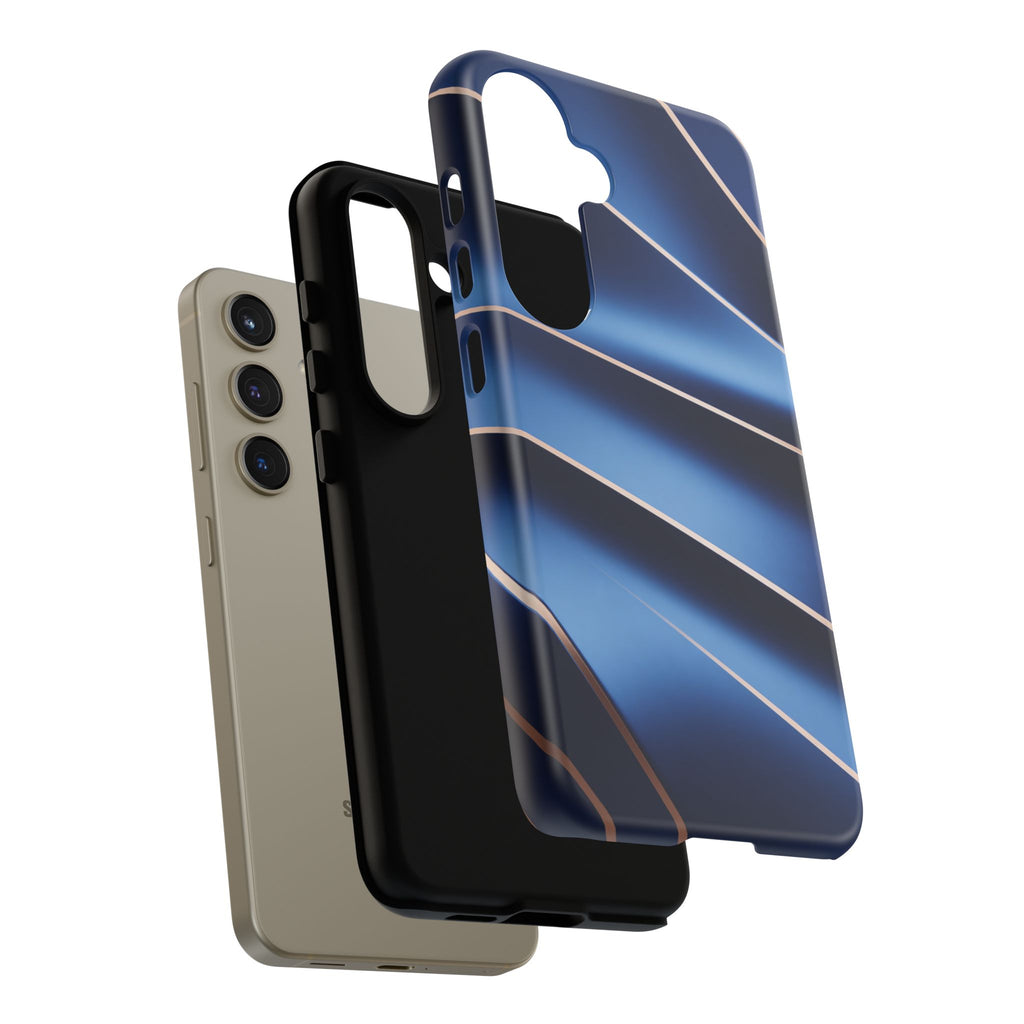 Blue Metallic Wave Phone Case